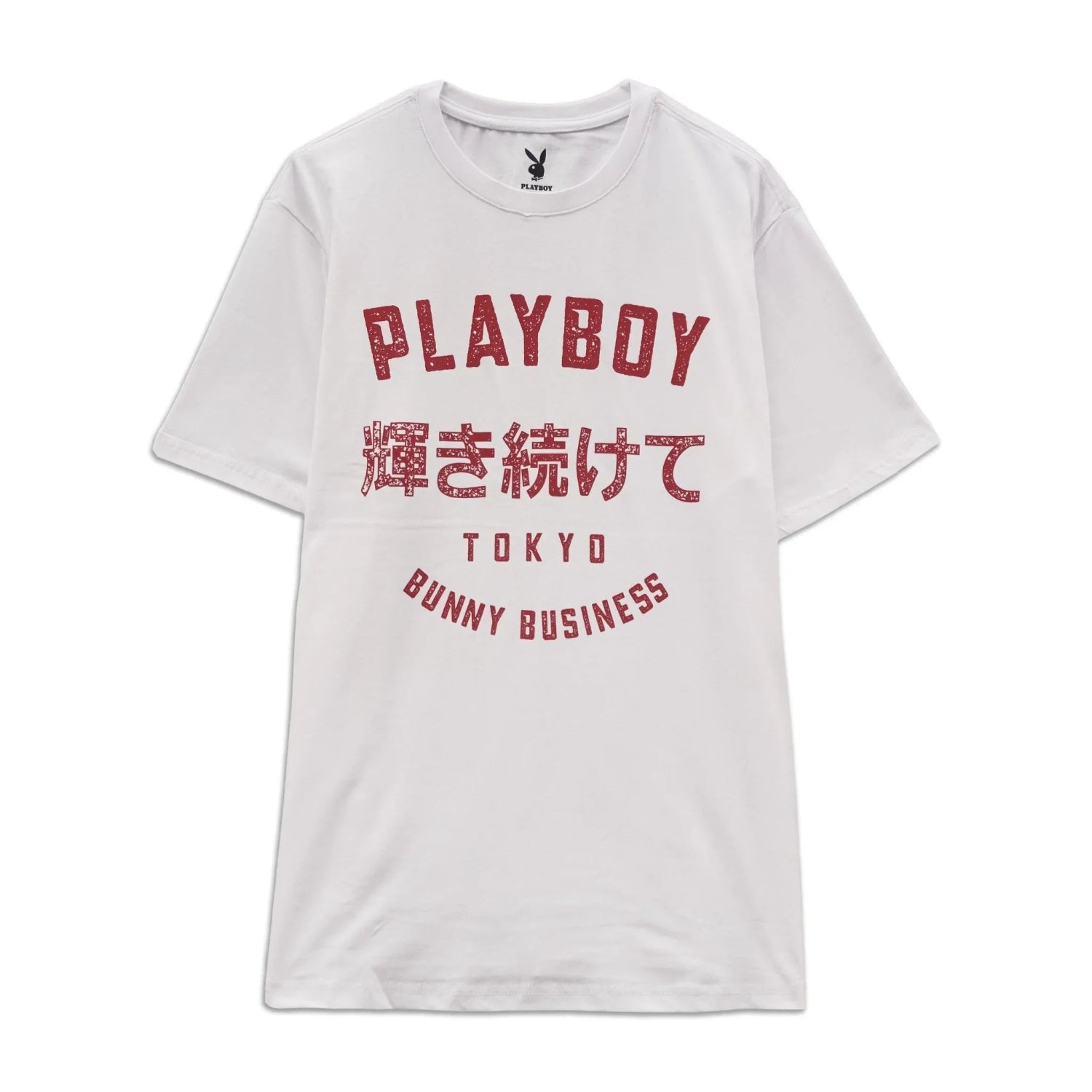 Playboy Tokyo Tee t-shirt bianca cotone unisex