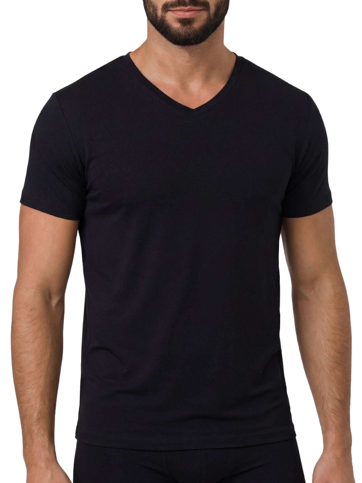 Egi 1185 Maglia Uomo Scollo V Micromodal Bianco