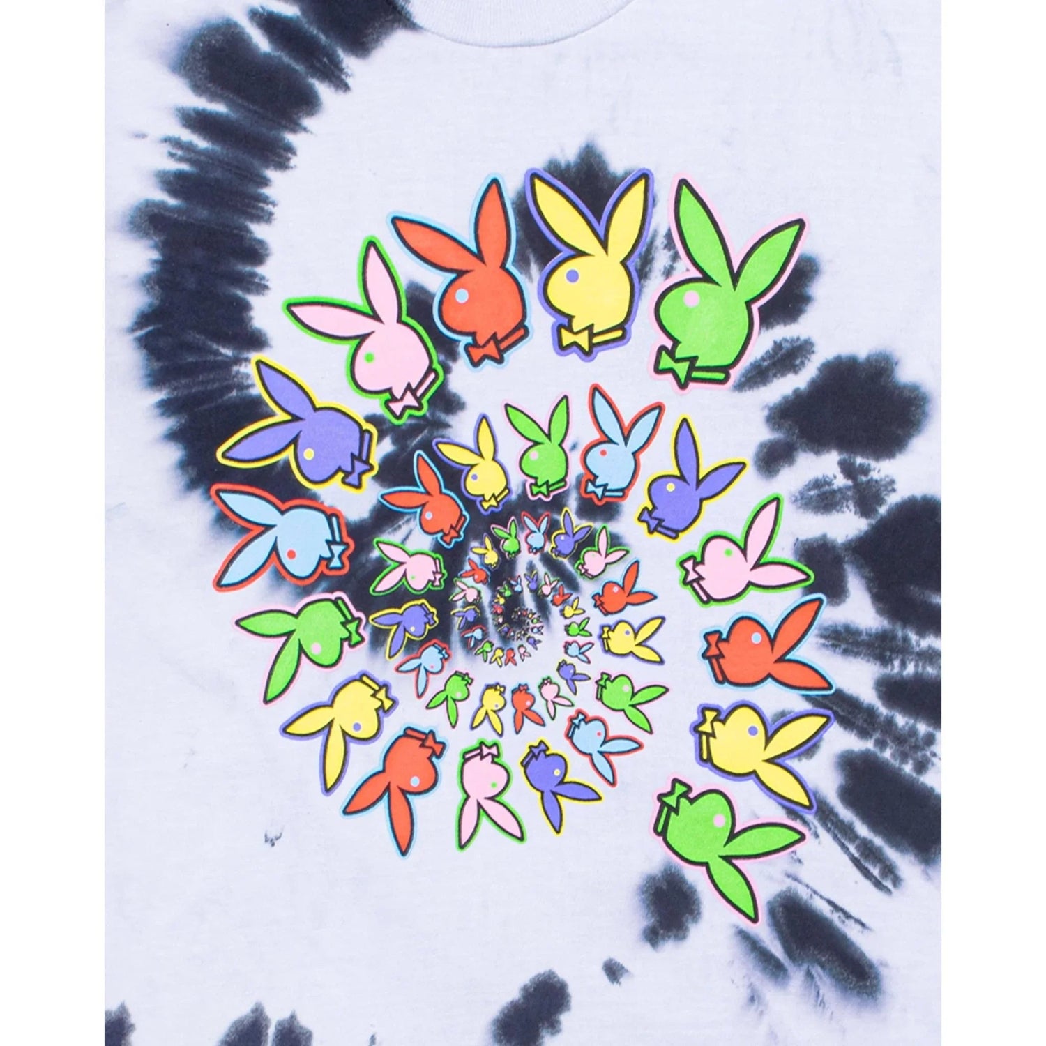 Playboy x Color Bars Spiral Tie-Dye t-shirt tie-dye grigia