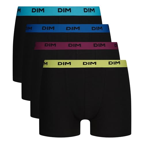 DIM Mix & Colors Boxer Uomo x4 Nero S cotone