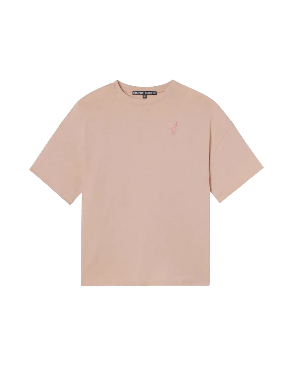 Playboy x Missguided t-shirt donna rosa oversize