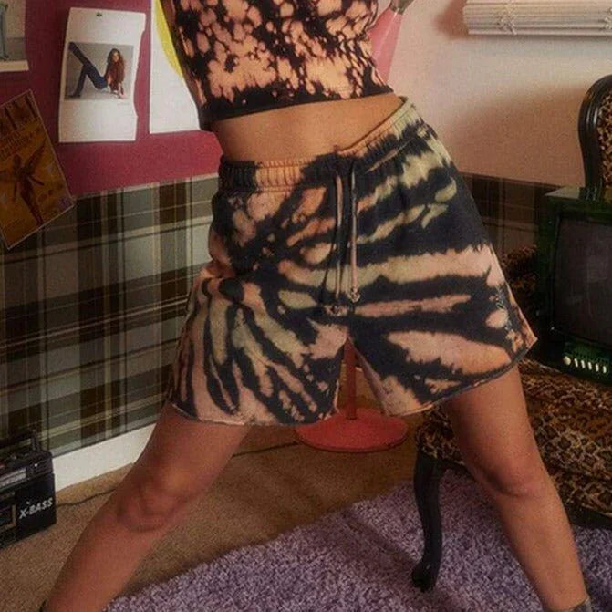 Playboy Tie-Dye Grunge shorts donna sunrise felpati