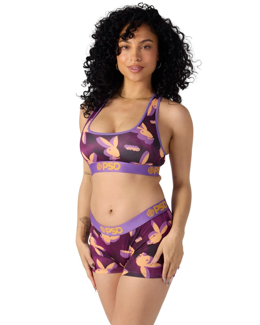 Playboy x PSD 3D Tumble reggiseno sportivo viola imbottito