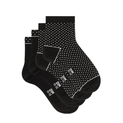 DIM Eco-conçues Calzini Donna x2 Neri Cotone Bio