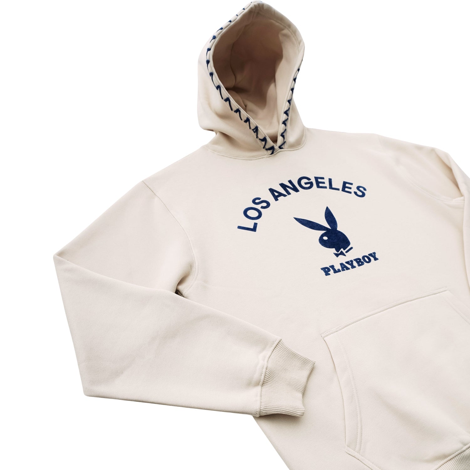Playboy LA Hoodie felpa nera cappuccio cotone L