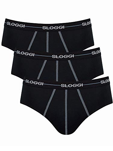 Sloggi Start Midi C3P Slip Uomo Taglia 5 x3 Cotone