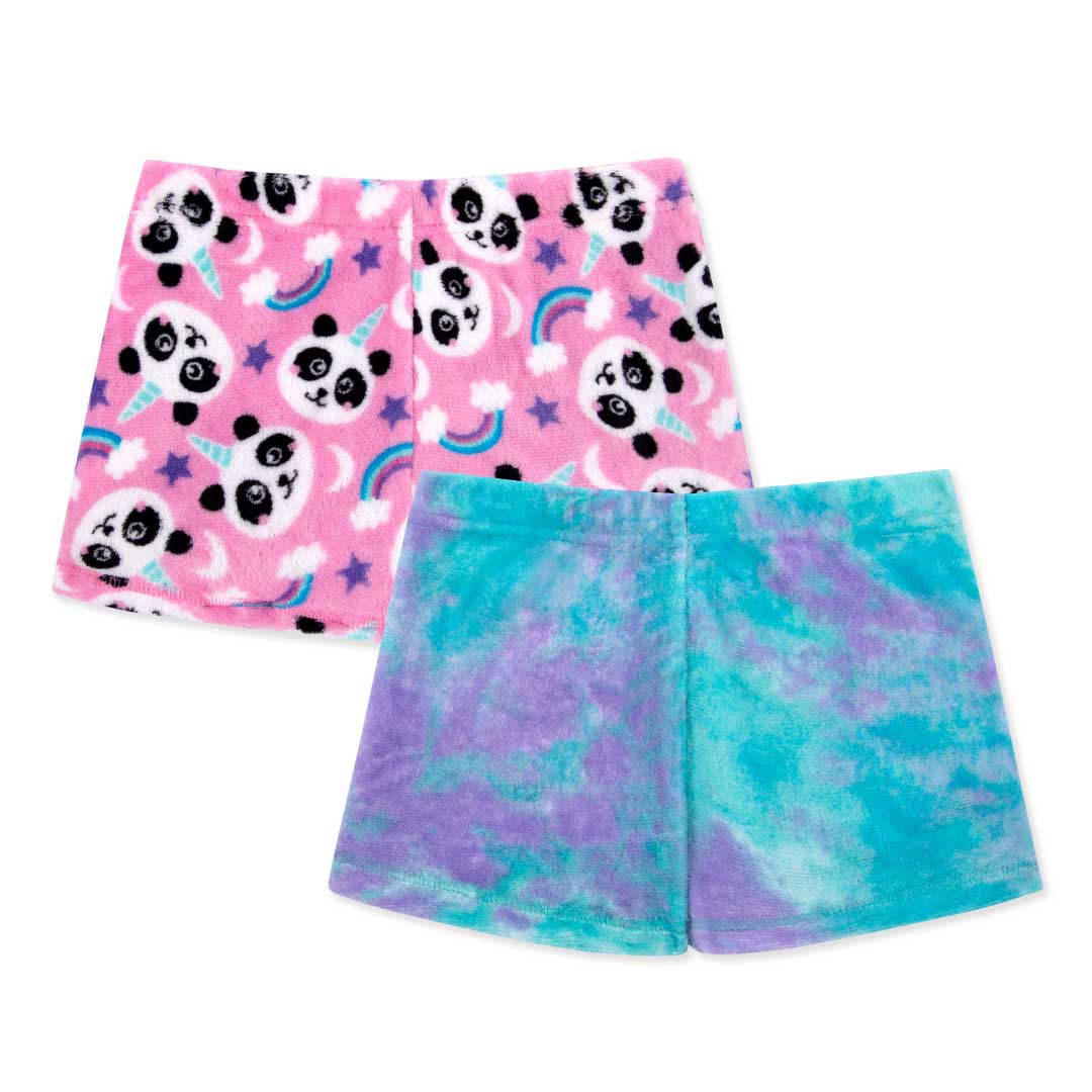 René Rofé Girls Fleece shorts pigiama 2 pack pile