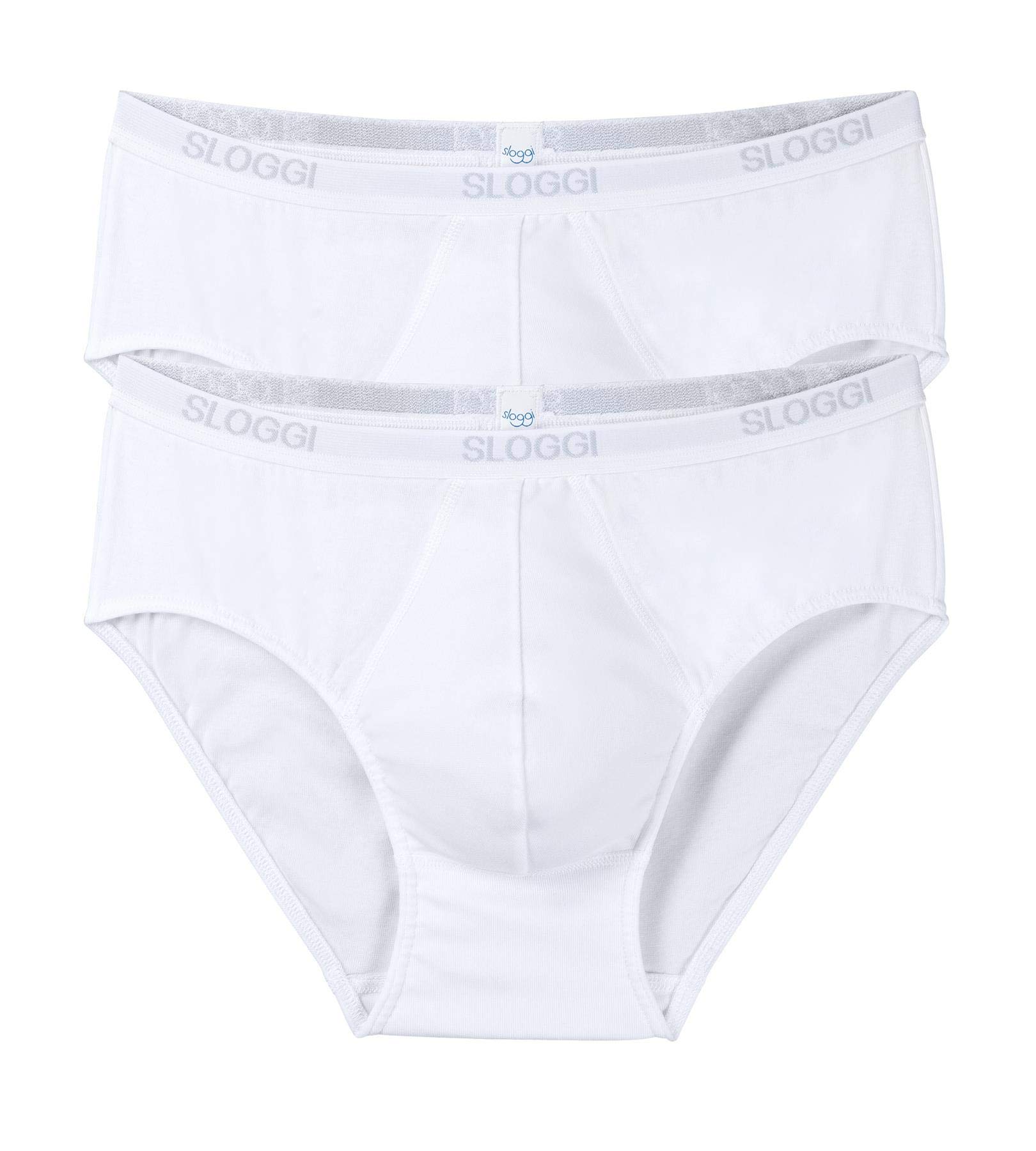 Sloggi Basic Midi slip uomo 2 pezzi bianco cotone
