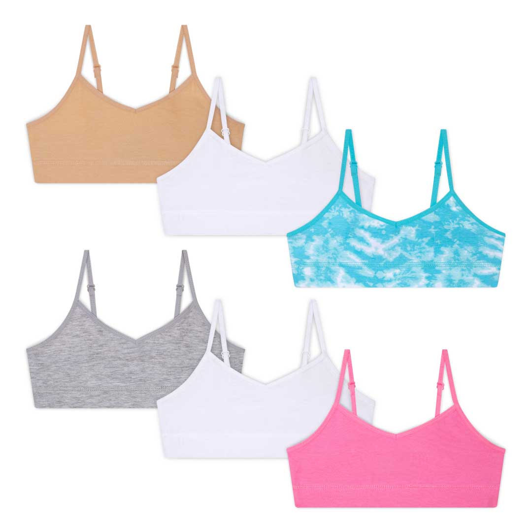 René Rofé Training Bra Reggiseno Ragazza M Cotone 6 Pezzi