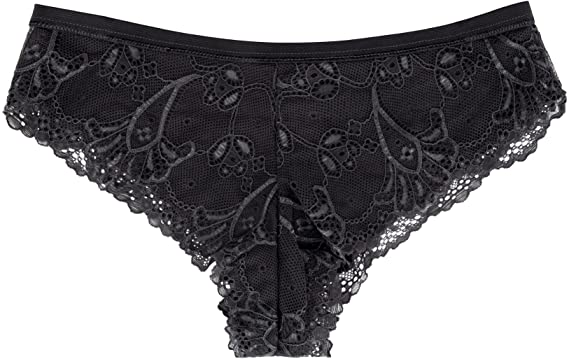 René Rofé Cheeky Slip Intimi 5 Pezzi in Pizzo Lavanda Nero