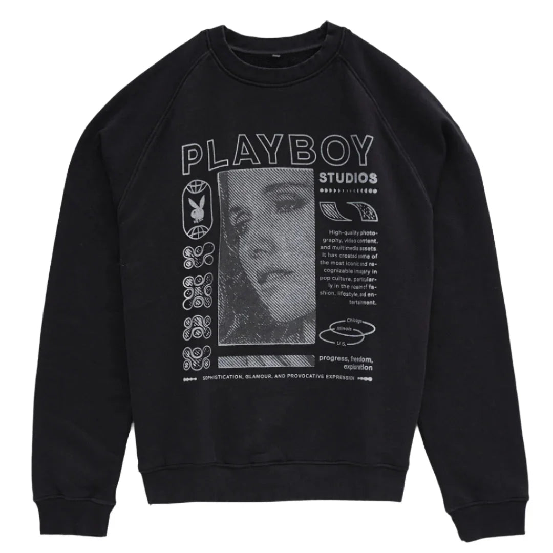 Playboy Freedom felpa girocollo boxy unisex cotone
