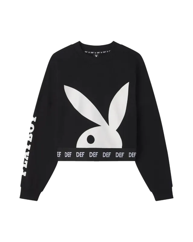 Playboy Cropped Logo felpa corta girocollo uso quotidiano