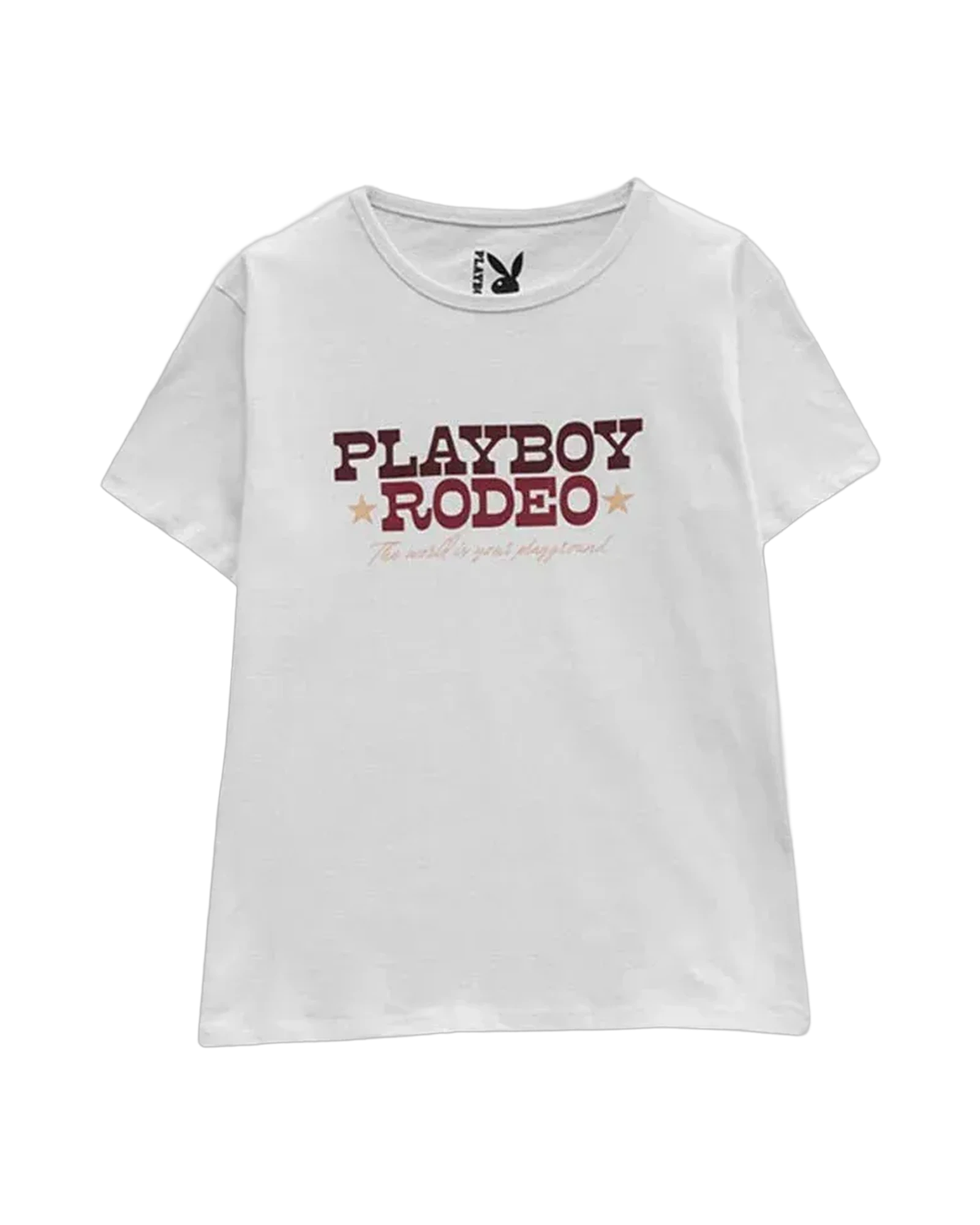Playboy Rodeo Tee maglia donna bianca cotone western