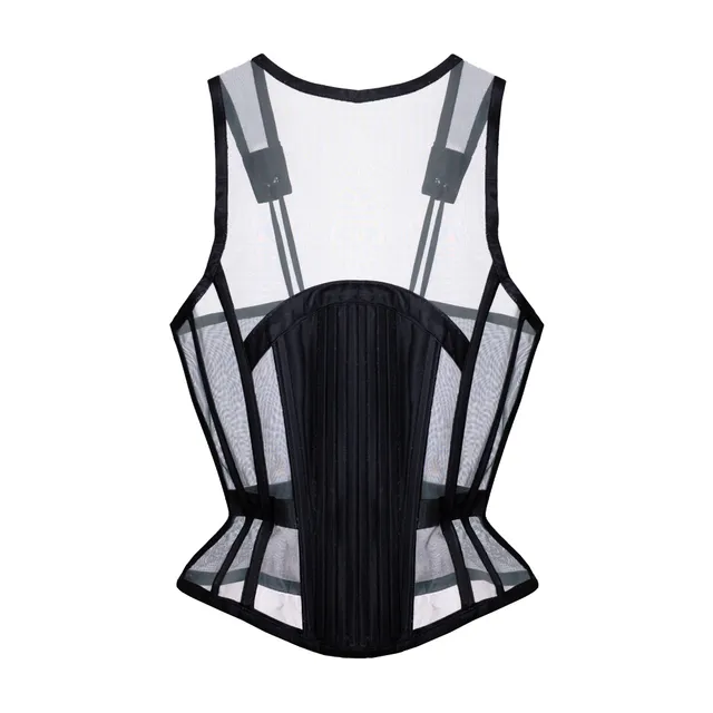 Lorenzo Seghezzi Tanktop Corset corsetto rete steccato