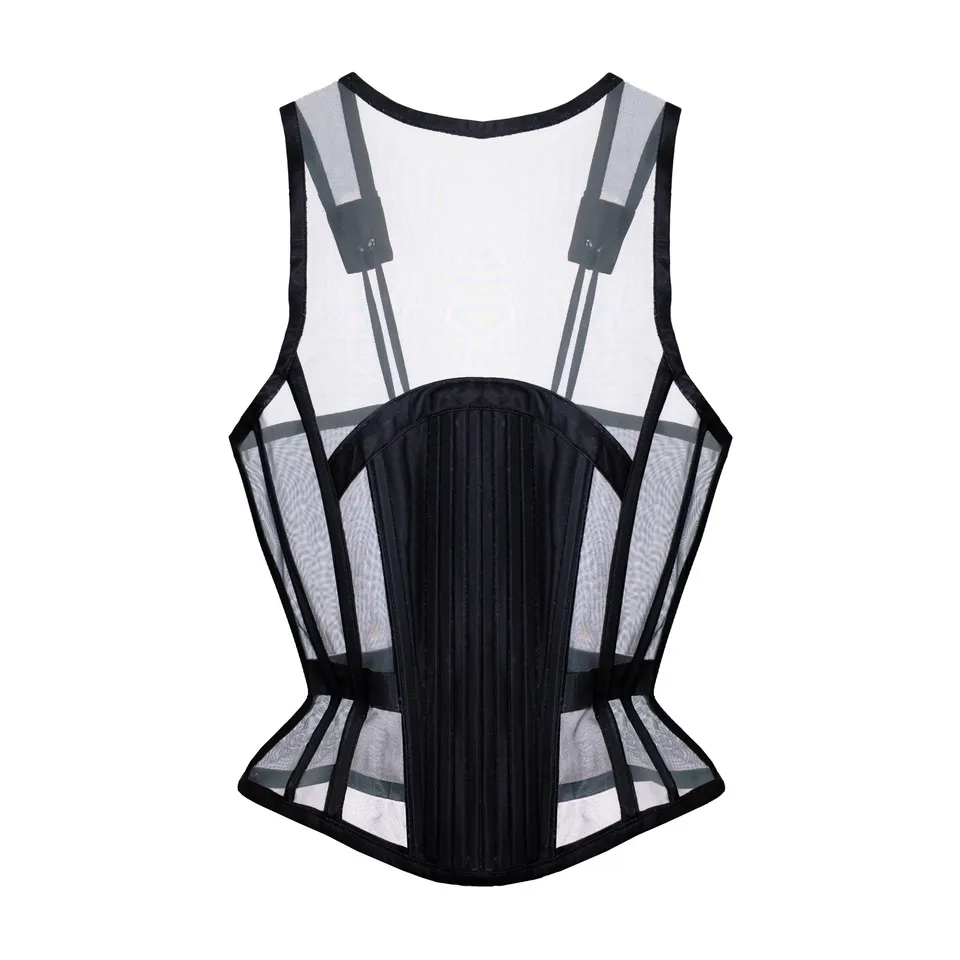 Lorenzo Seghezzi Tanktop Corset corsetto rete steccato