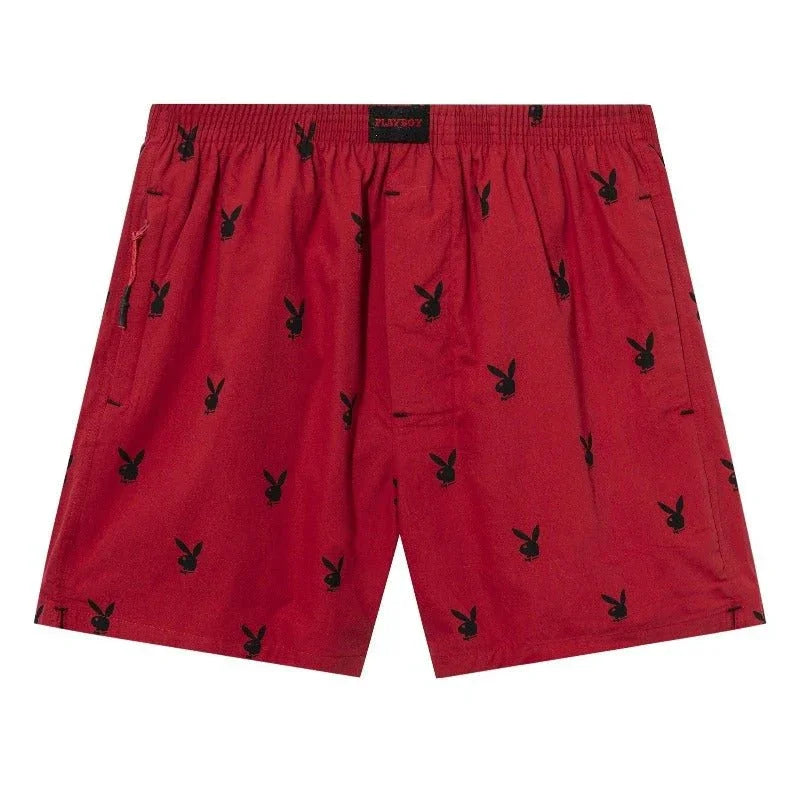Playboy Repeating Rabbit Head Lounge Shorts cotone
