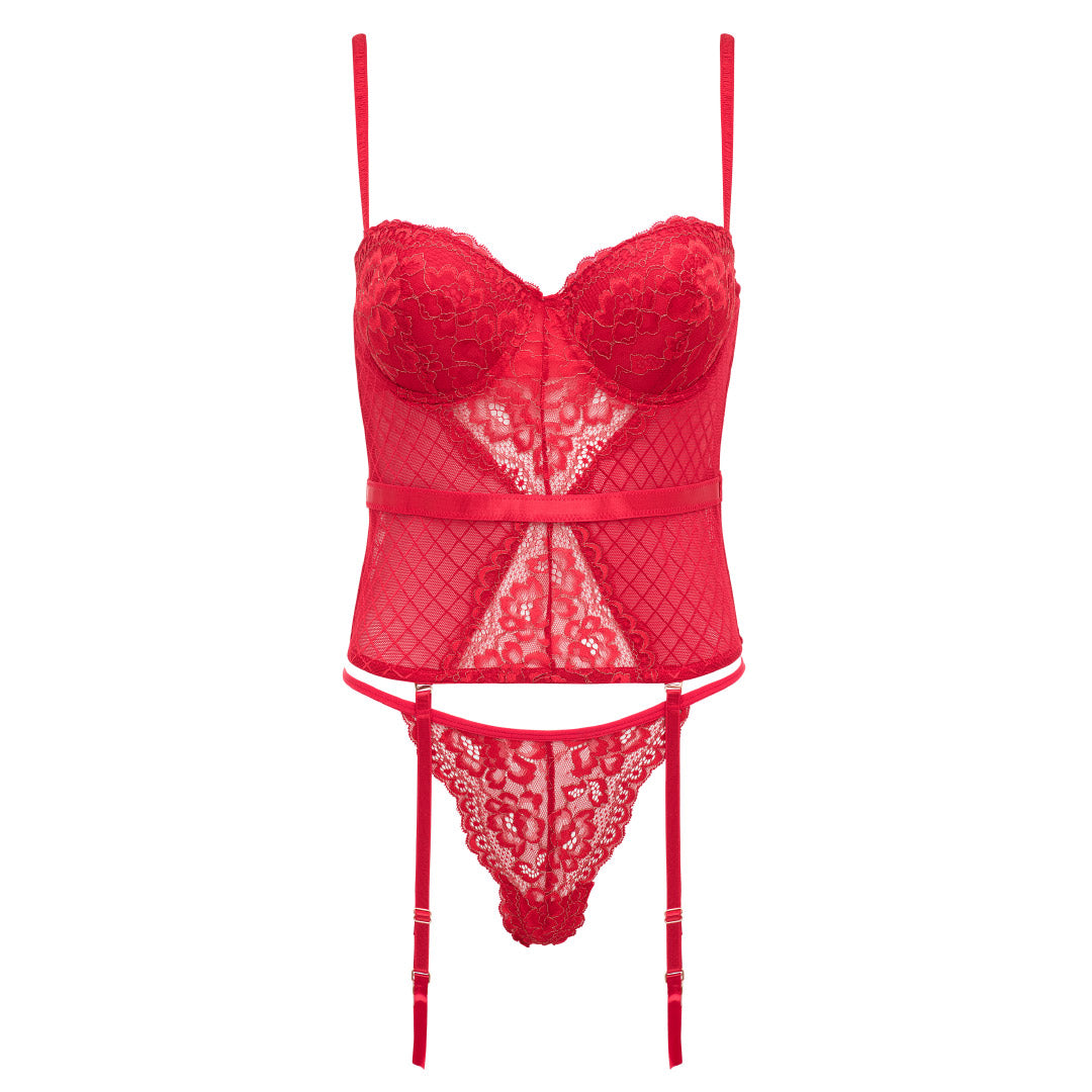 René Rofé Lurex bustier nero M con perizoma