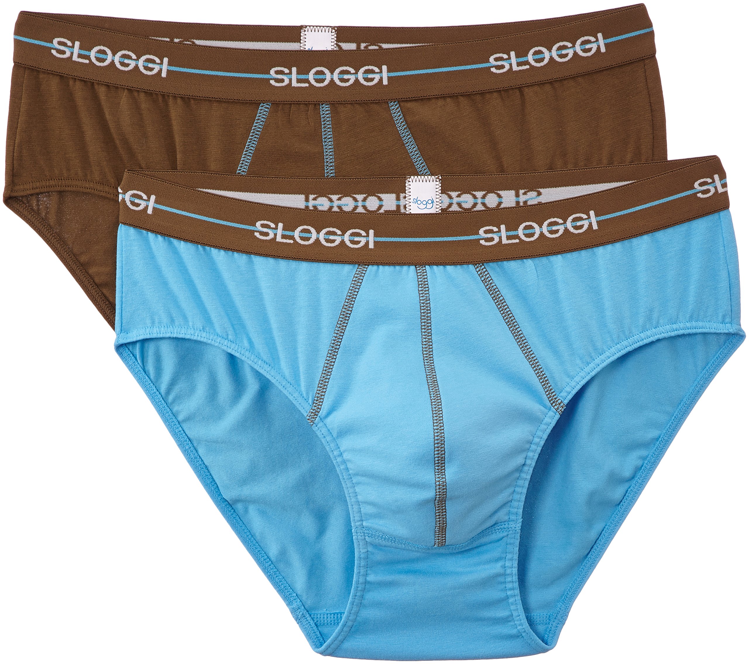 Sloggi Start Midi slip uomo x2 nero cotone taglia 5