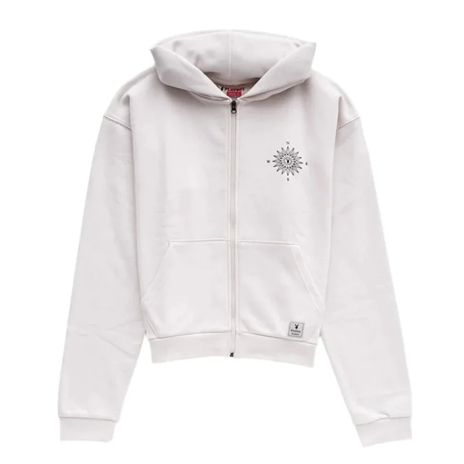 Playboy Compass Zip felpa con cappuccio nera M