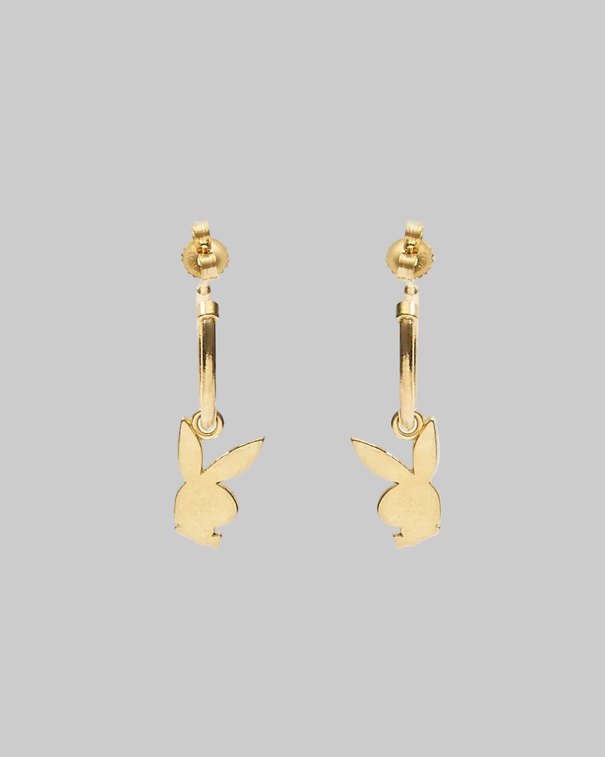 Playboy Bunny Huggie Hoops Orecchini Oro 0.5" Kissing Rabbit