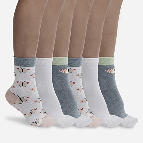 DIM Coton Style calzini bimbi cotone bianco x6 farfalle