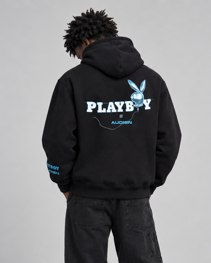 Playboy x Audien Chrome Bunny felpa cappuccio nera