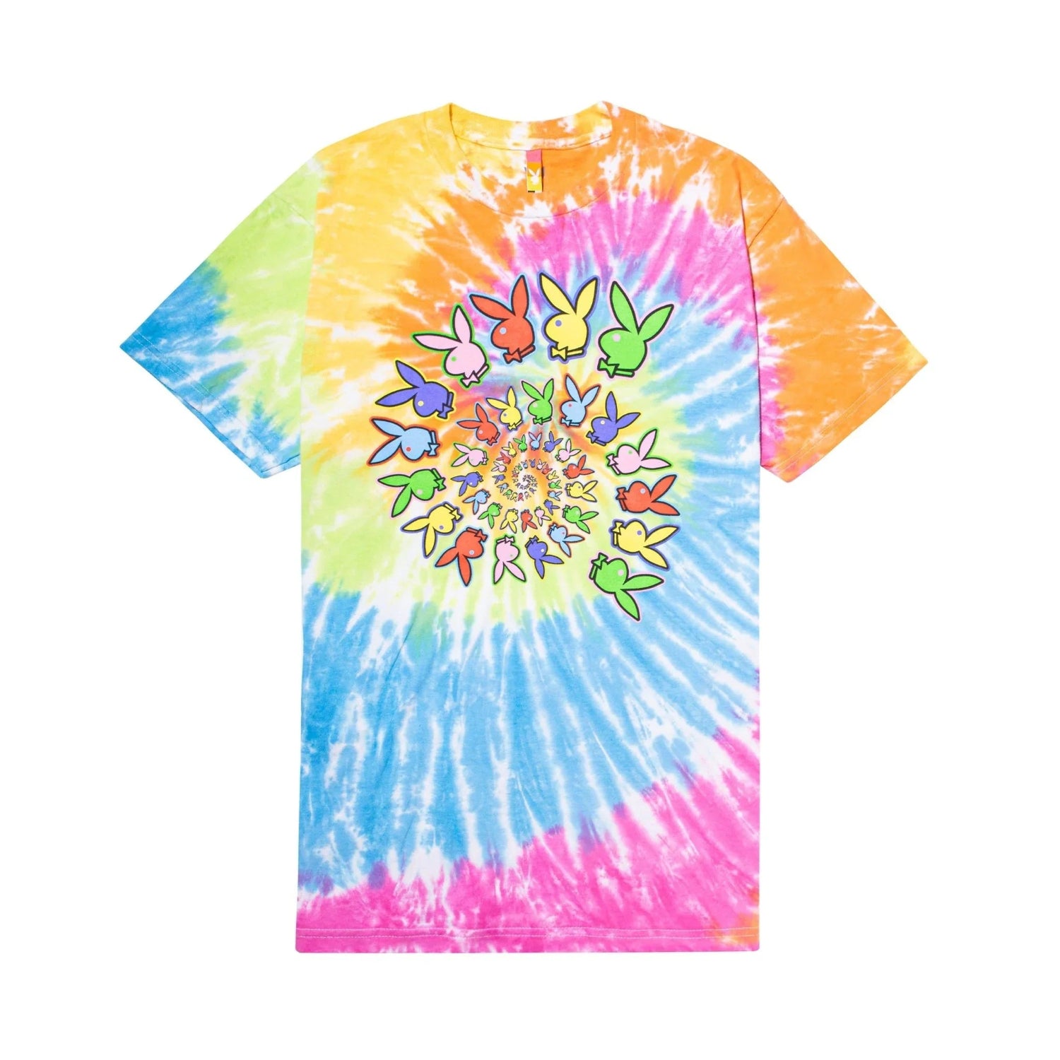 Playboy x Color Bars Spiral Tie-Dye t-shirt tie-dye grigia
