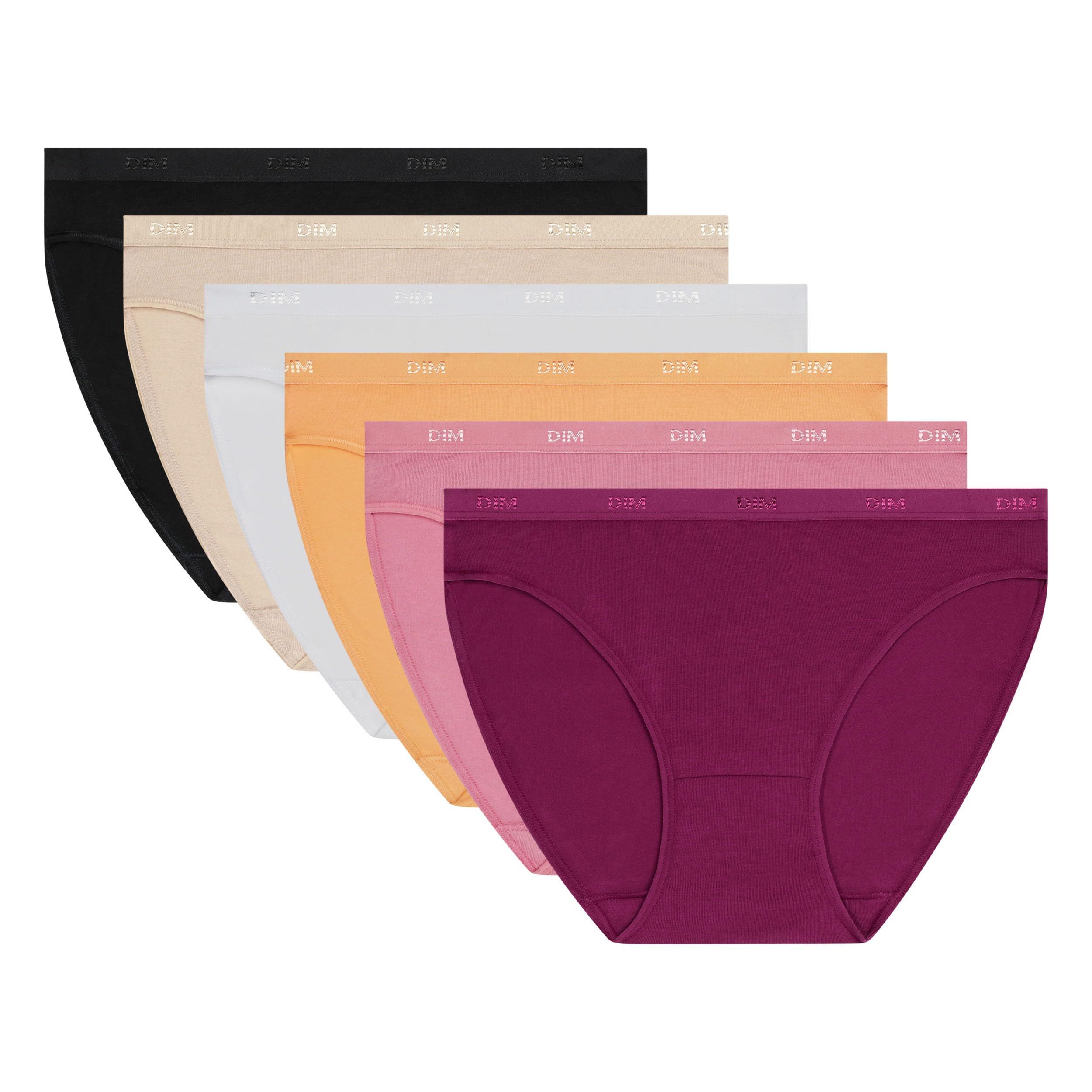 DIM Ecodim Les Pockets Slip Donna Set 6 Pezzi Cotone