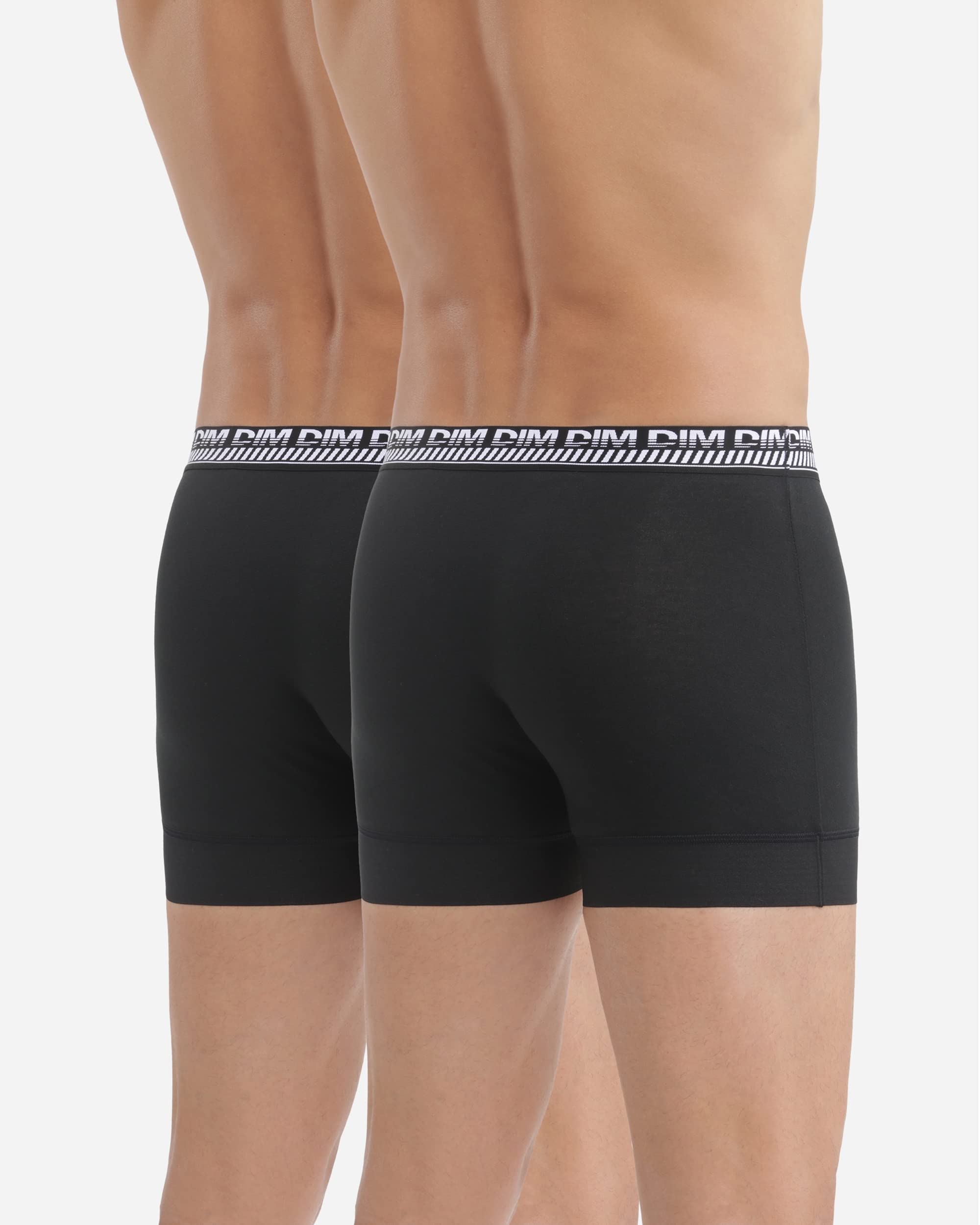 DIM Stay And Fit Boxer Uomo x2 Neri Cotone 3D Flex