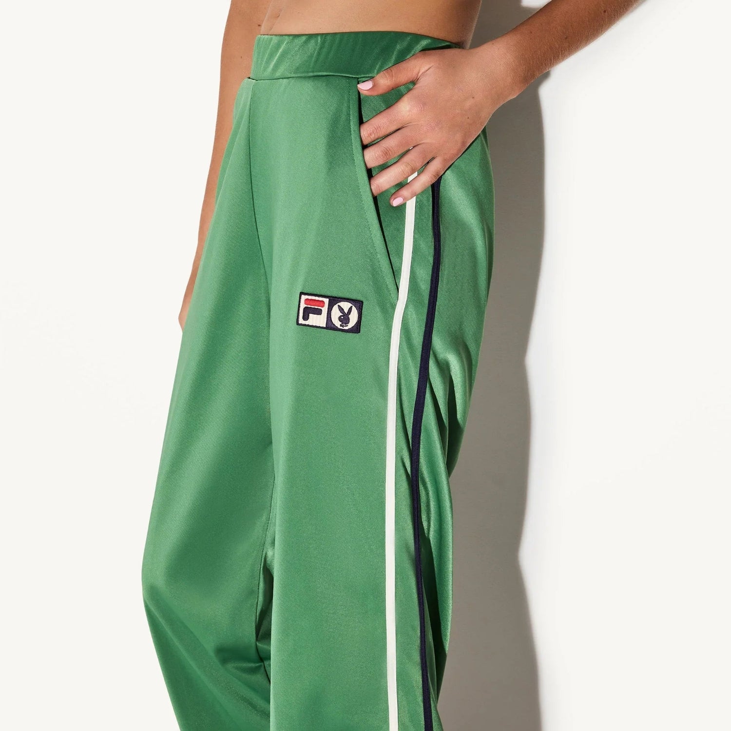 Playboy x FILA Mardi pantaloni tuta marroni poliestere