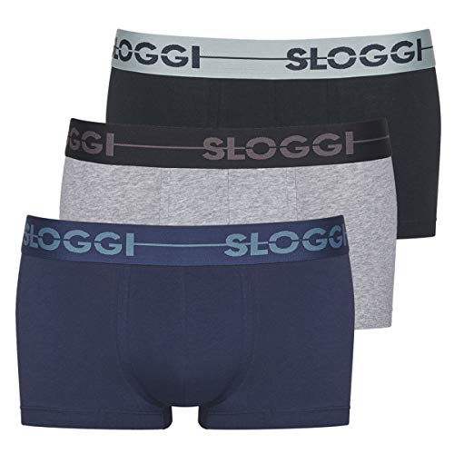 sloggi Basic Retro slip uomo x3 cotone grigio