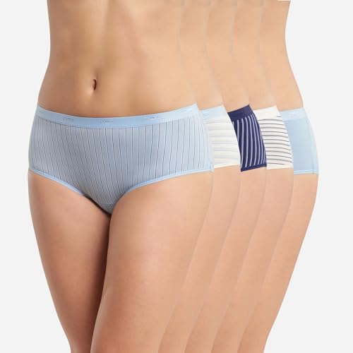 DIM Les Pockets culotte donna x5 cotone blu S