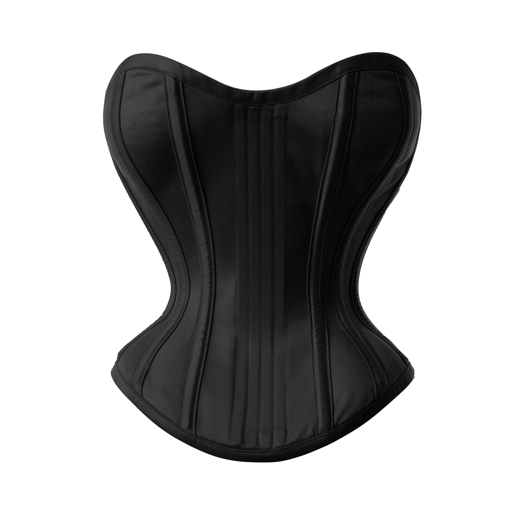Lorenzo Seghezzi Overbust corsetto coppato nero busk
