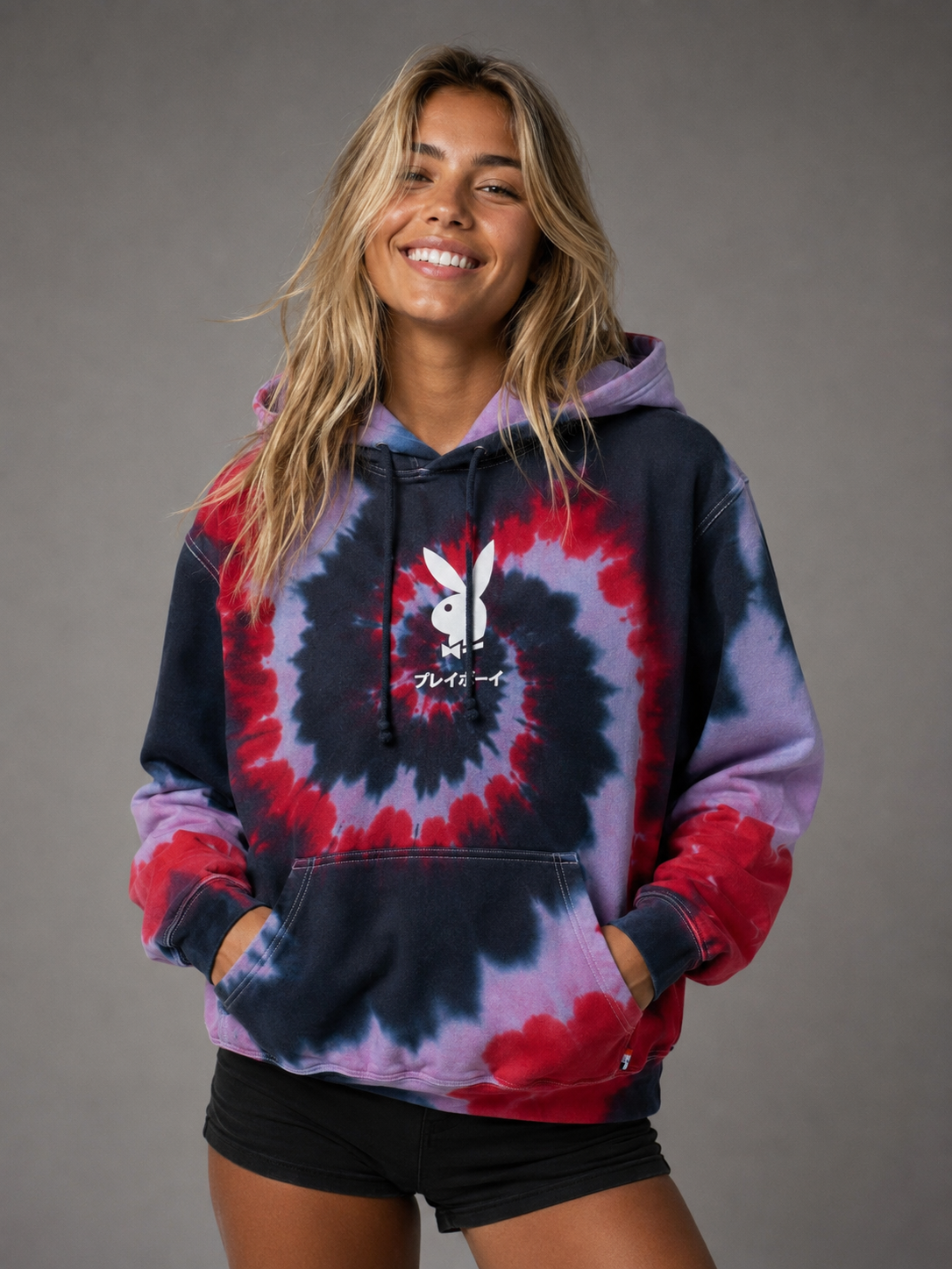Playboy Tokyo Club felpa tie-dye viola Purple Passion