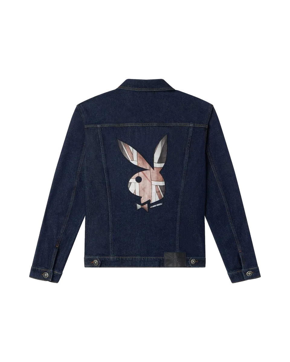 Playboy x John Richmond giacca jeans blu scuro cotone
