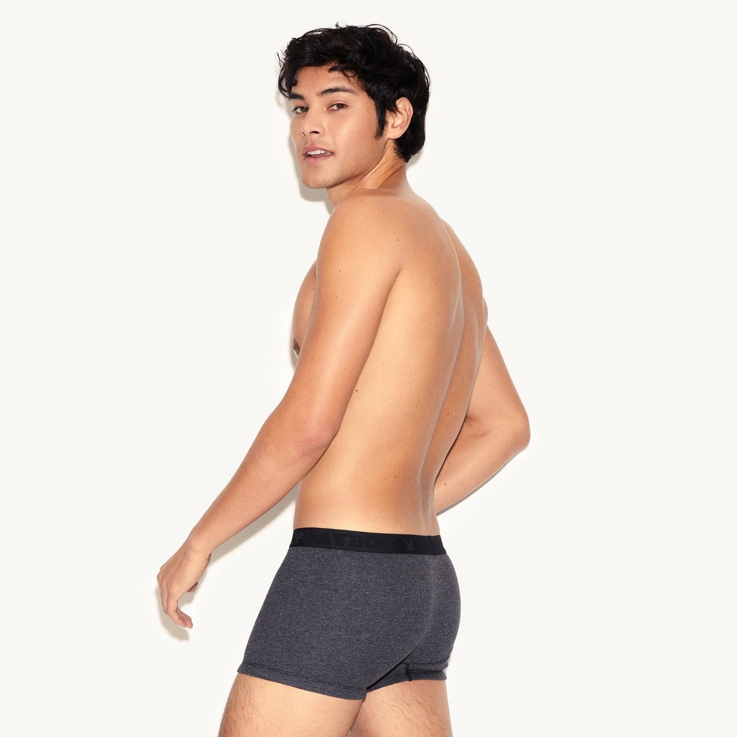 Playboy Essentials Rib Boxer storm modal elasticizzato