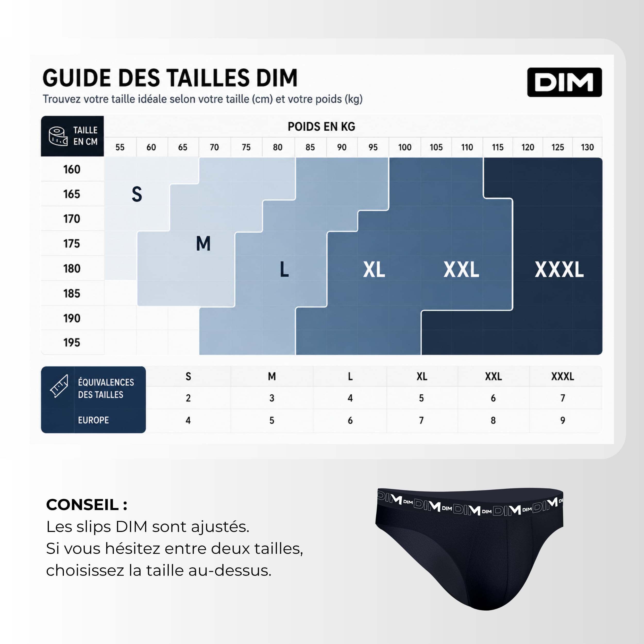 DIM Slip Uomo Cotone Elasticizzato 6 Pezzi Nero Grigio