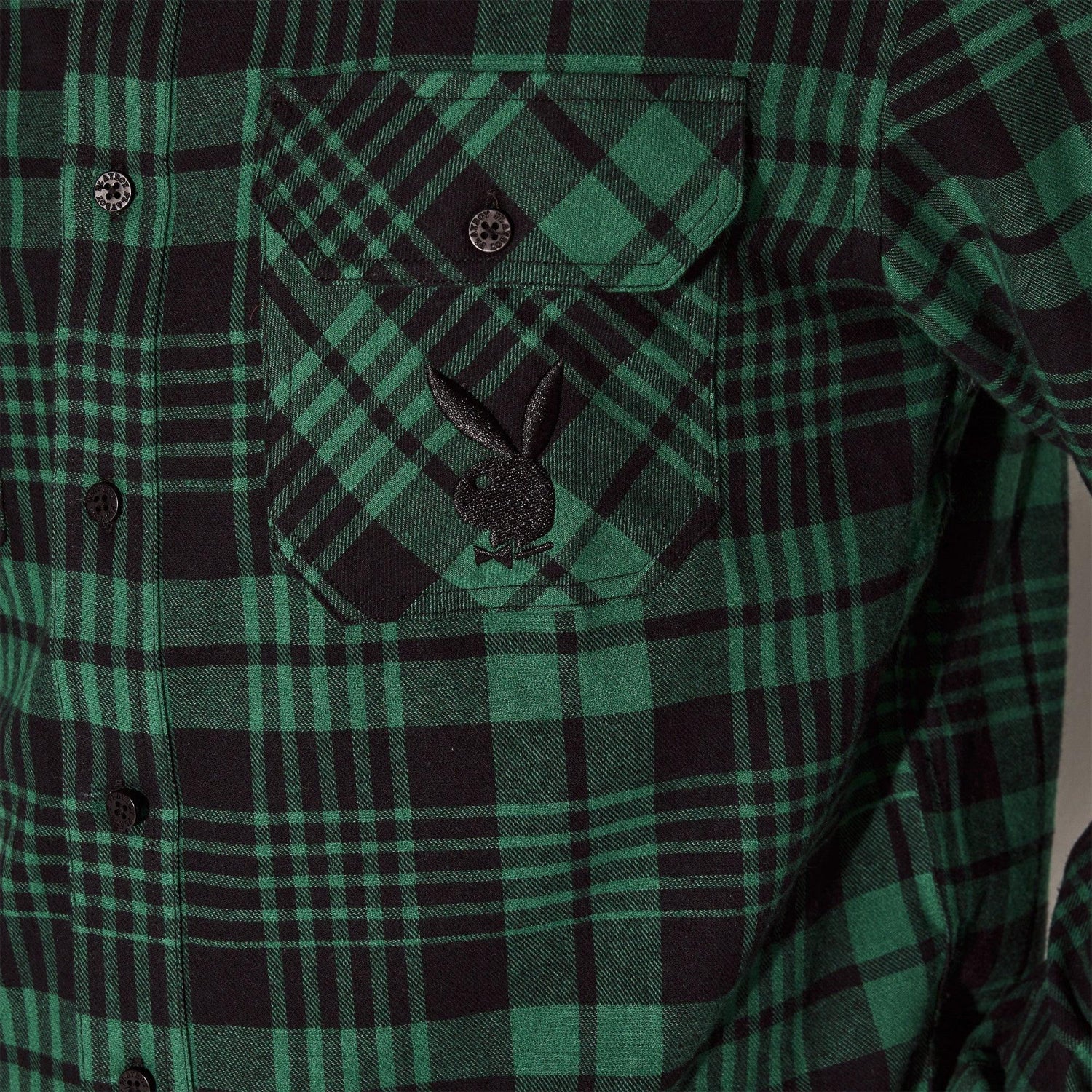 Playboy Flannel camicia uomo verde quadri taglia XS