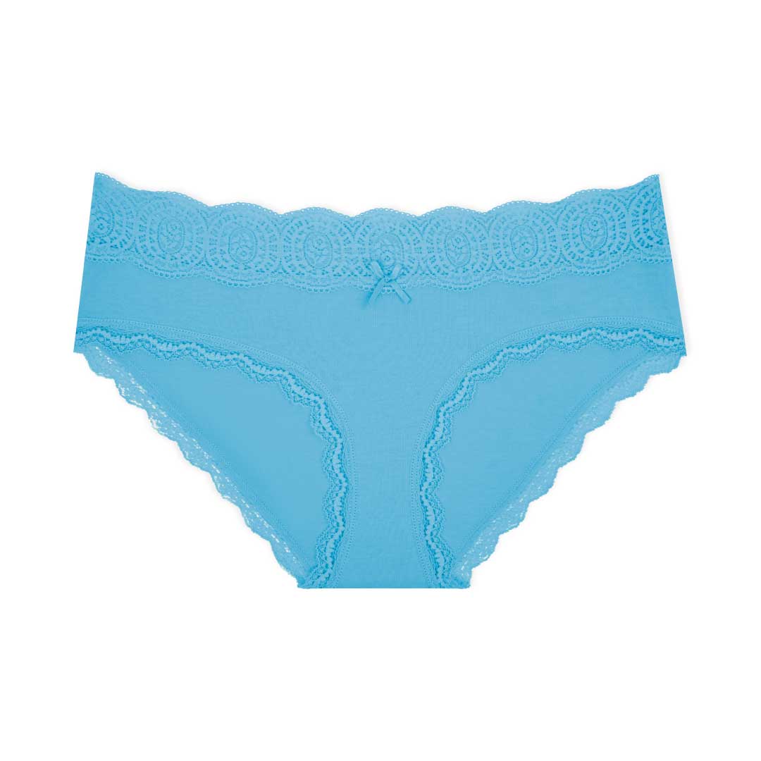 René Rofé Cotton Lace Trim slip bikini 5 pezzi cotone