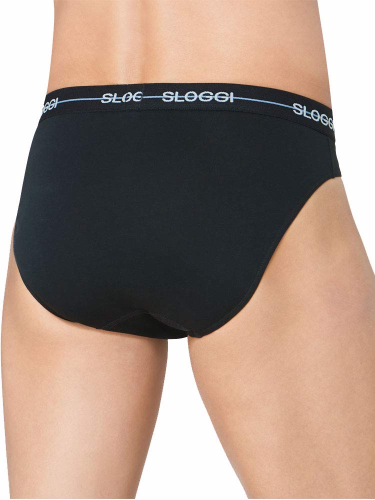 Sloggi Start Midi C3P Slip Uomo Taglia 5 x3 Cotone