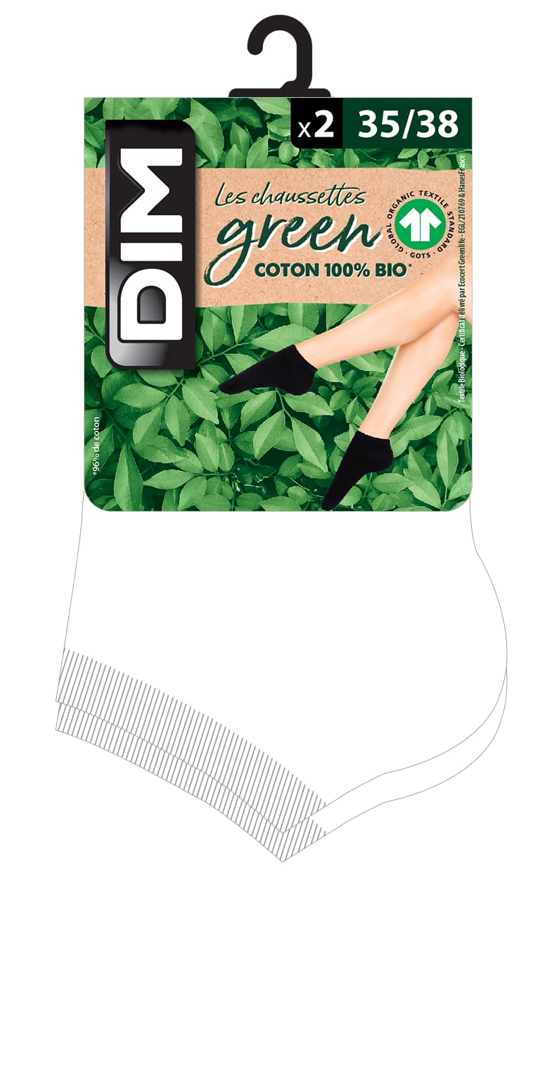 Dim Ecodim Socquettes Calze Donna Bianche x2 cotone bio
