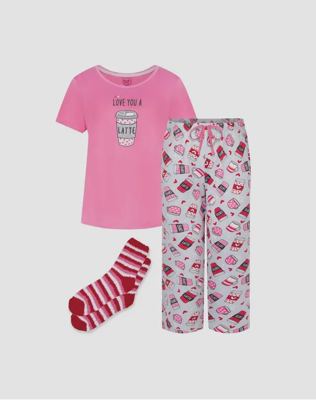 René Rofé Butter Soft pigiama capri M con calzini morbido
