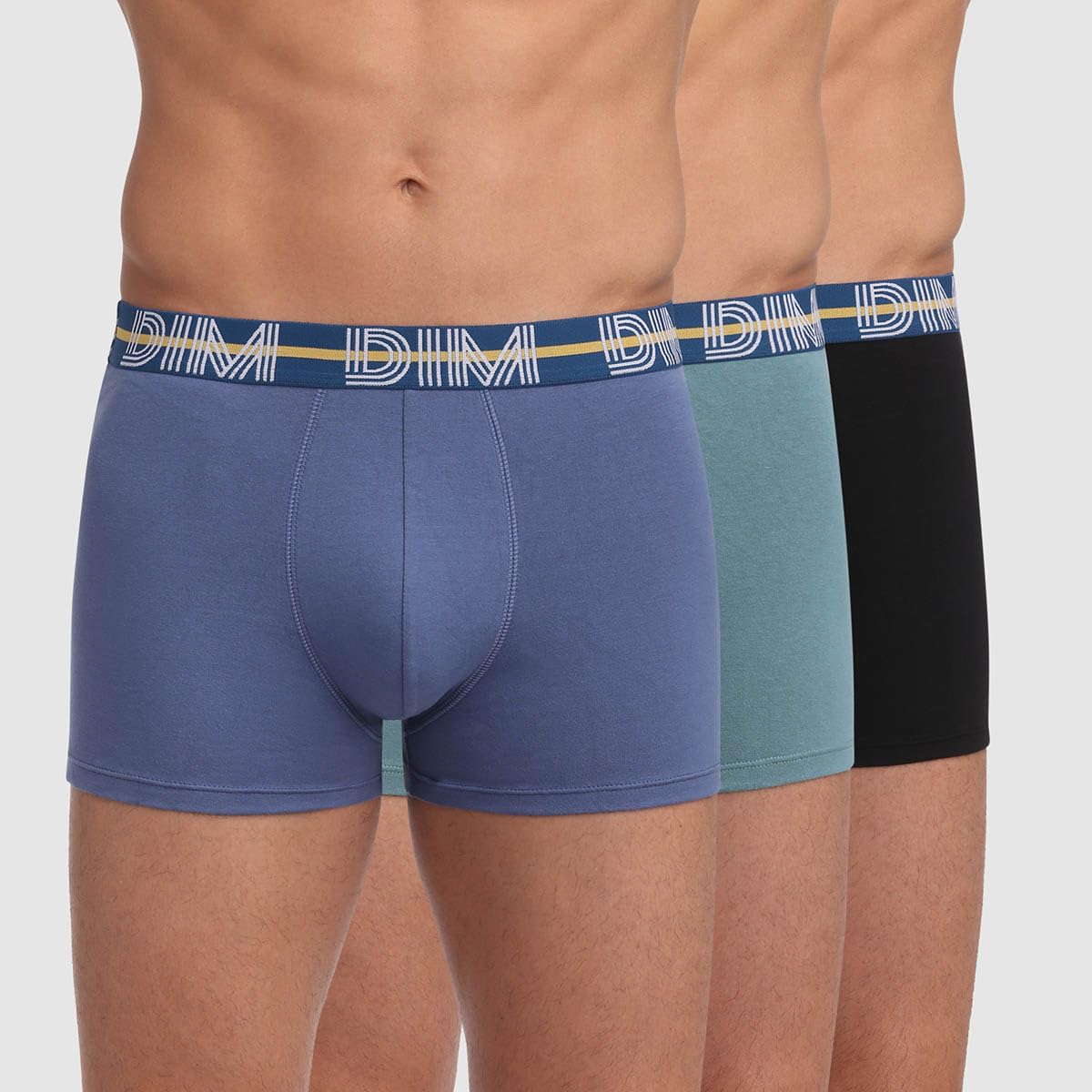 DIM boxer uomo L 3pz cotone elasticizzato multicolore