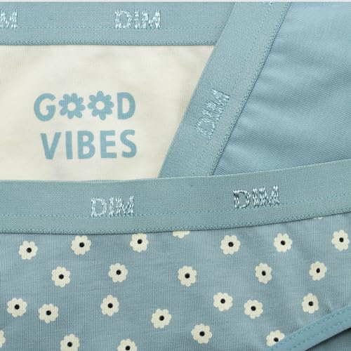 DIM Les Pockets Slip Bambina x3 10 Anni Cotone Blu