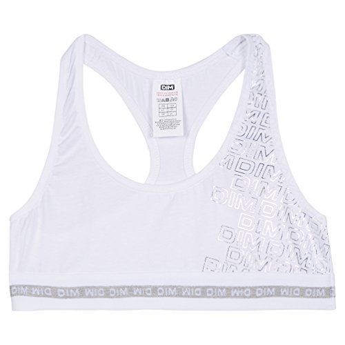 DIM Sport brassiere bambina bianco 10 anni cotone