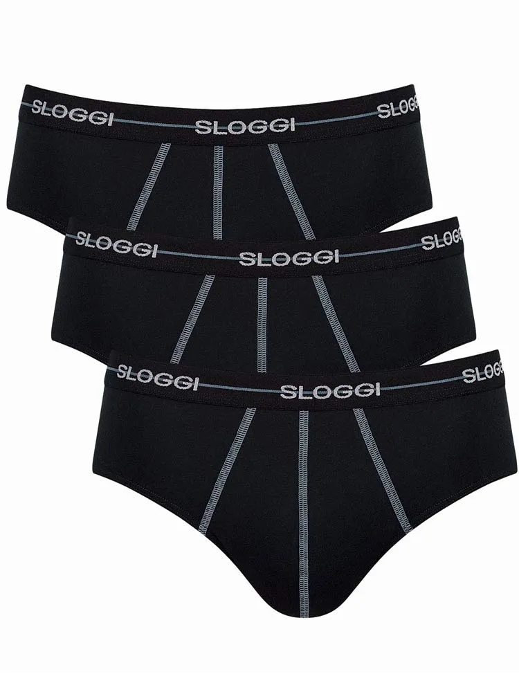 Sloggi Start Midi C3P Slip Uomo Taglia 5 x3 Cotone