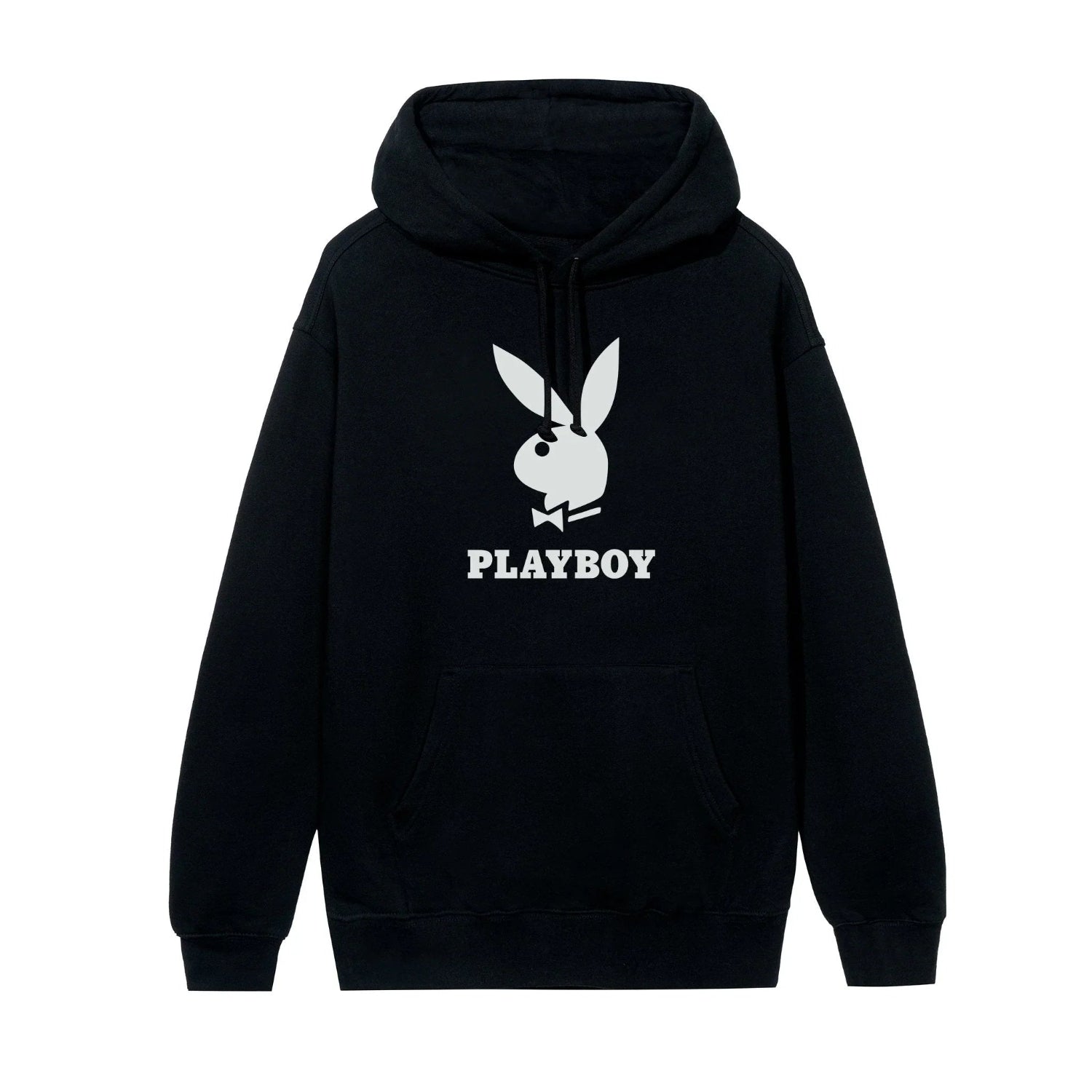 Playboy Logo Felpa con Cappuccio pile cotone