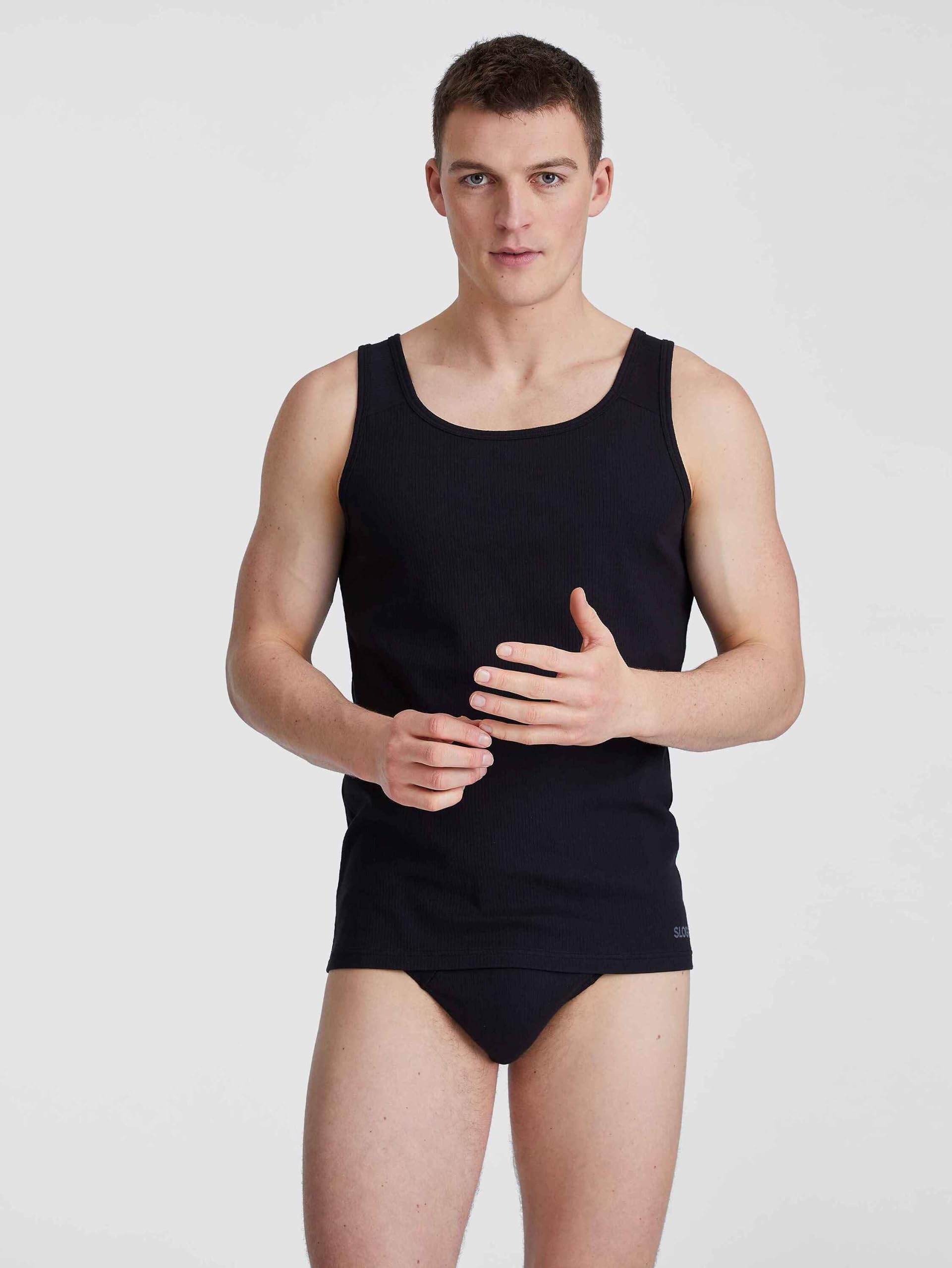 sloggi Free Evolve Slip Uomo Nero Cotone x2