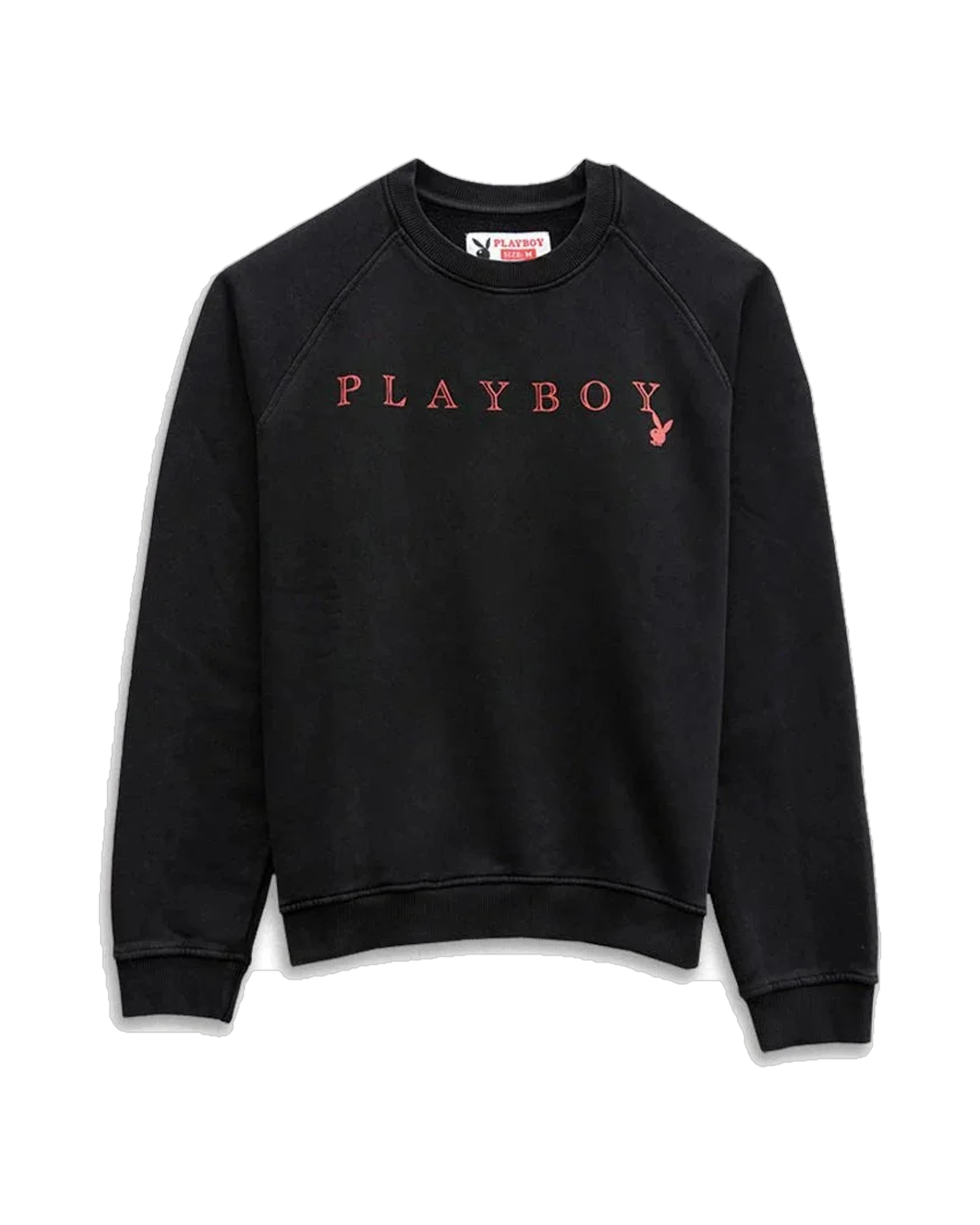 Playboy Deck felpa girocollo nera boxy cotone