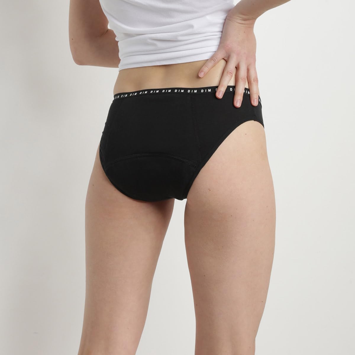 DIM Protect slip mestruale cotone bio nero XS flusso abbondante